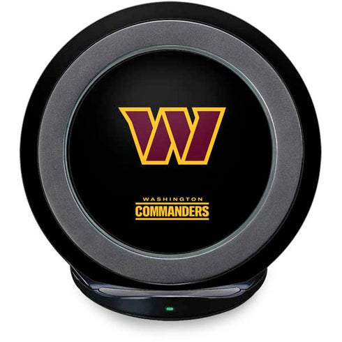 NFL Washington Commanders Black Background Fast Charge Wireless Charging Stand Skin